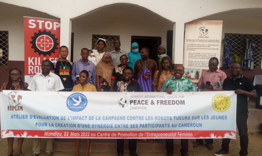Campagne de lutte contre les Robots tueurs : le Centre de Promotion de l’entrepreneuriat Féminin de Mandjou à l’Est a abrité l’atelier d’évaluation de l’impact de la campagne contre les robots tueurs sur les jeunes et pour la création d’une synergie entre ses participants au Cameroun.